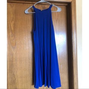 Blue halter dress